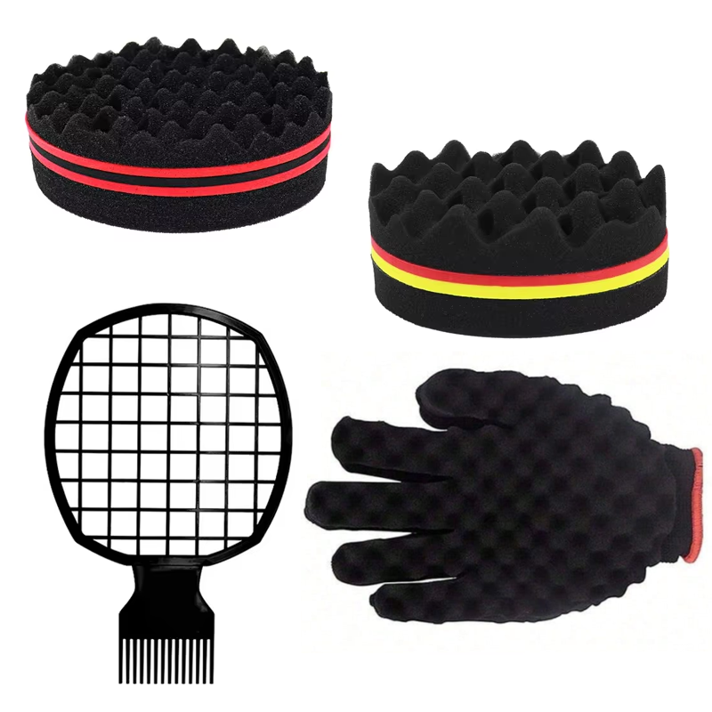 Afro Pick Comb - 2 éponges à cheveux Afro Twist