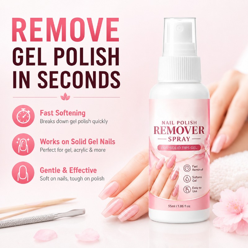 Hair Care Gel - Spray Dissolvant pour Ongles, Liquide Dissolvant