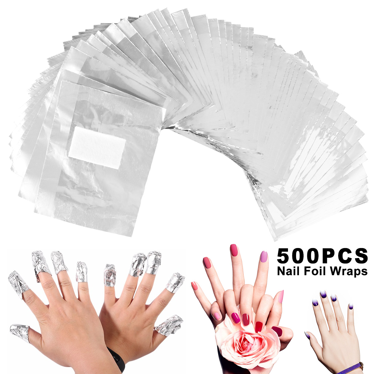 Hair Care Gel - 500/1000 pièces feuille d'aluminium Gel dissolvant
