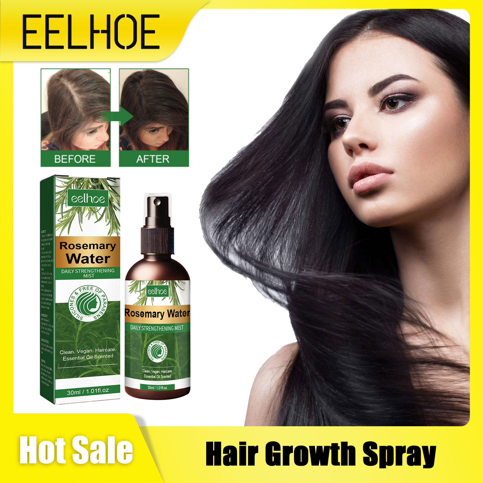 Hair Care Treatment - Spray nourrissant au romarin pour cheveux,