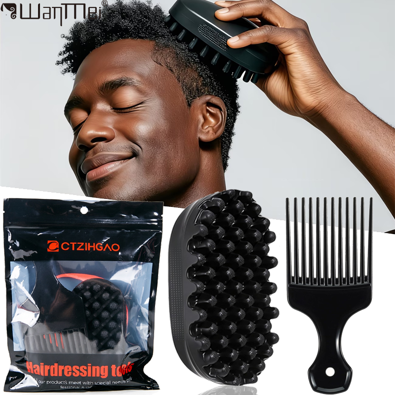 Afro Pick Comb - Ensemble Brosse à Cheveux Magique en