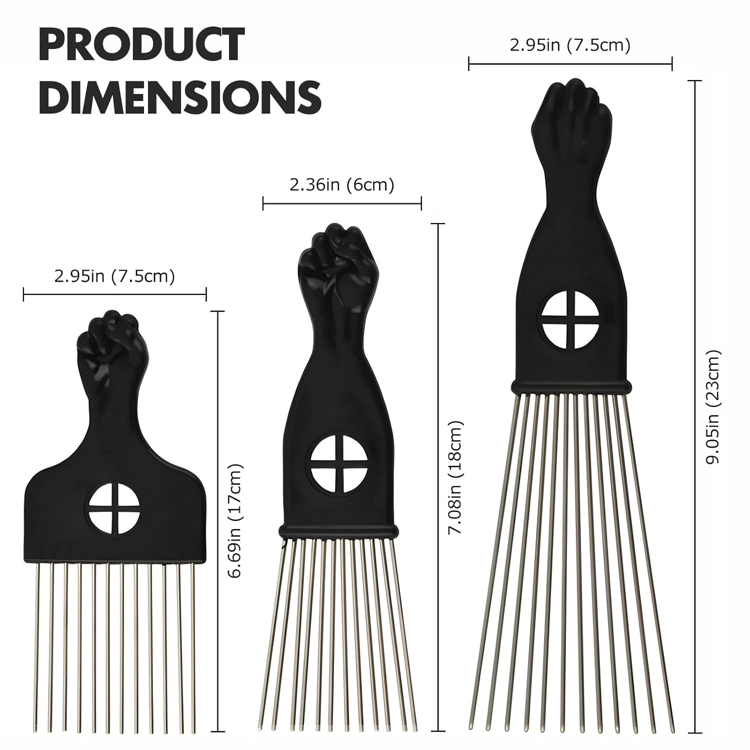Peigne fourchette Afro en acie - Afro Pick Comb avis et prix