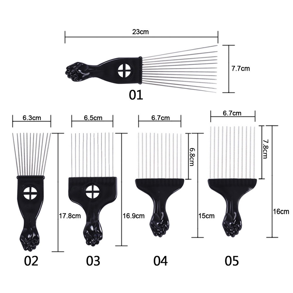 Peigne afro en métal noir, out - Afro Pick Comb avis et prix