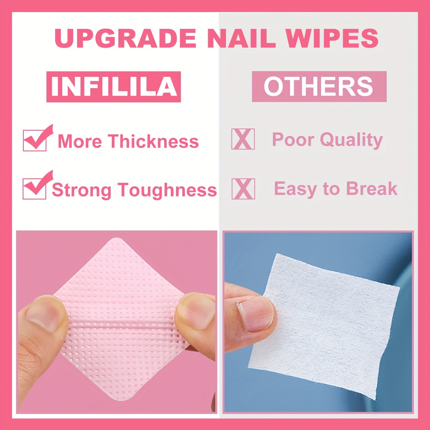20/600 pièces lingettes à ongl - Hair Care Gel avis et prix